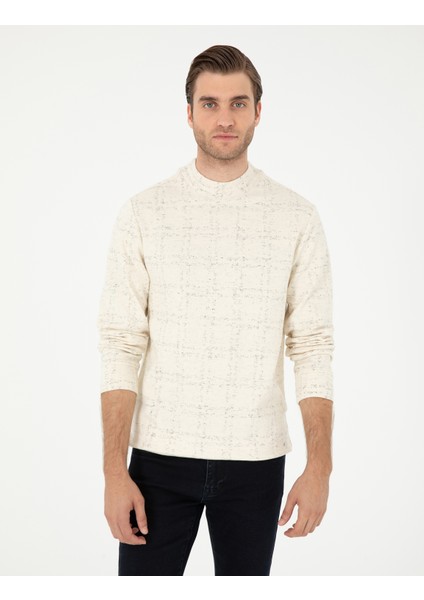 Pierre Cardin Erkek Ekru Regular Fit Sweatshirt 50292470-VR019