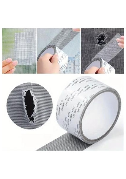 Güçlü Yapışkanlı Pencere Tamir Bandı, Böcek Önleyici Yama Bandı 2 mt x 5 cm