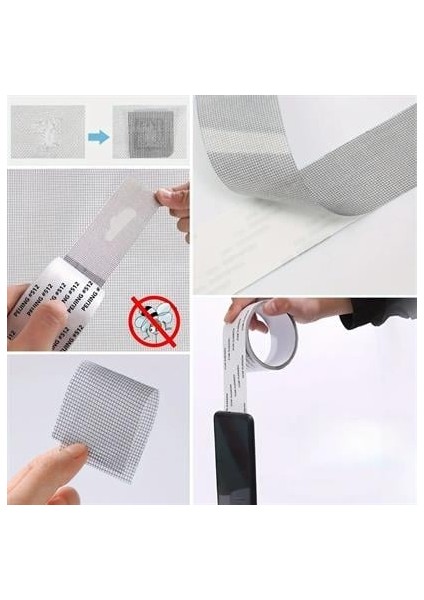 Güçlü Yapışkanlı Pencere Tamir Bandı, Böcek Önleyici Yama Bandı 2 mt x 5 cm