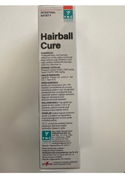 Hairball Cure Kedi Malt Paste