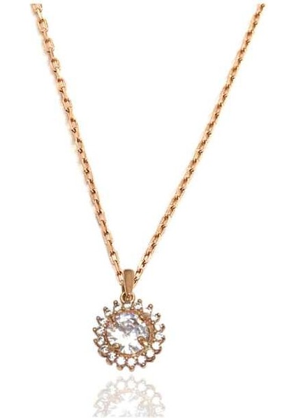 Beyaz Taşlı Gümüş Bayan Kolye (Kod 2020744c) modelleri