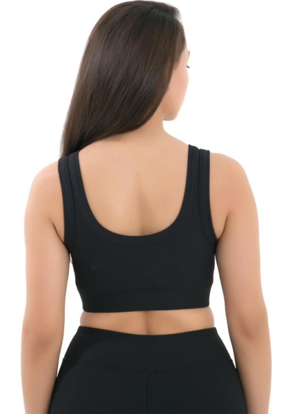 Angel Yuvarlak Yaka Fitilli Crop Body