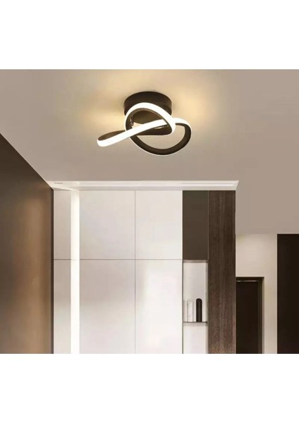 - Elegance Tavana Sabit LED Avize - Siyah Kasa - 3 Renk