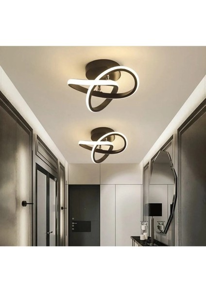 - Elegance Tavana Sabit LED Avize - Siyah Kasa - 3 Renk indirimleri