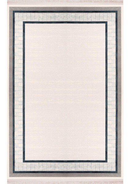 Albina 5430 Mavi Çerçeve Desenli Halı