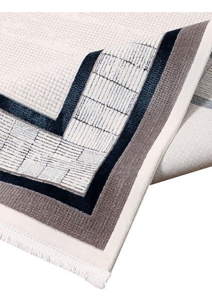 Albina 5430 Mavi Çerçeve Desenli Halı modelleri