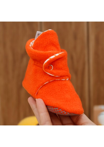 Polar Bebek Pandufu, Kaydırmaz Taban, Organik Pamuk Astarlı, İlk Adım Ev Patiği, Turuncu fırsatları