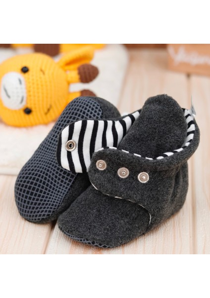 Polar Bebek Pandufu, Kaydırmaz Taban, Organik Pamuk Astarlı, İlk Adım Ev Patiği, Antrasit fiyatları