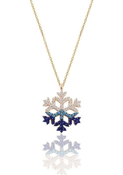 Kar Tanesi Kolye Rose Renk modelleri