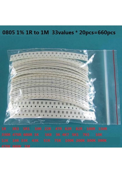 660 Parça 0805 Smd Direnç Seti
