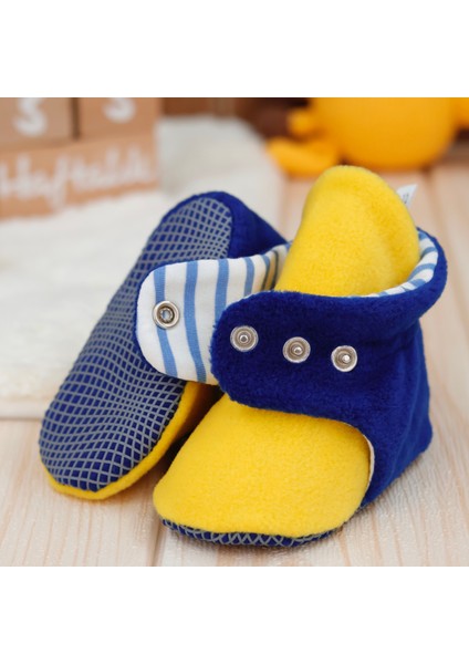 Polar Bebek Pandufu, Kaydırmaz Taban, Organik Pamuk Astarlı, İlk Adım Ev Patiği, Sarı Lacivert Taraftar fiyatları