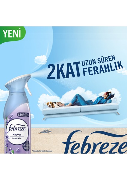 Hava Ferahlatıcı Sprey Oda Kokusu Lavanta Konforu 185 ml