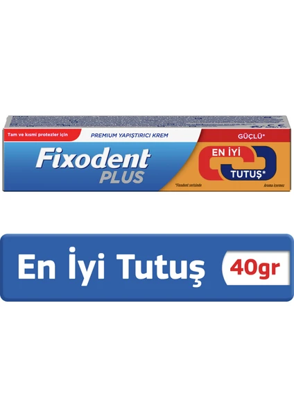 Plus En İyi Tutuş Diş Protez Yapıştırıcı Krem 40 gr