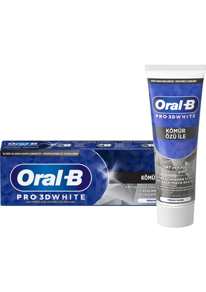 Pro 3d White Kömür Özlü Diş Macunu 75 Ml