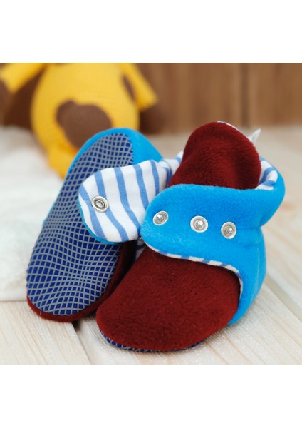 Polar Bebek Pandufu, Kaydırmaz Taban, Organik Pamuk Astarlı, İlk Adım Ev Patiği, Bordo Mavi Taraftar fiyatları