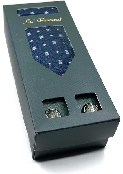 Yeşil Mendilli Kravat Yeşil Kol Düğmesi Hediye Seti OS563 fiyatları