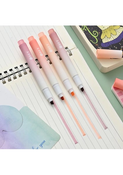 Pembe Gradual Aesthetic Pembe Fosforlu Kalem Seti