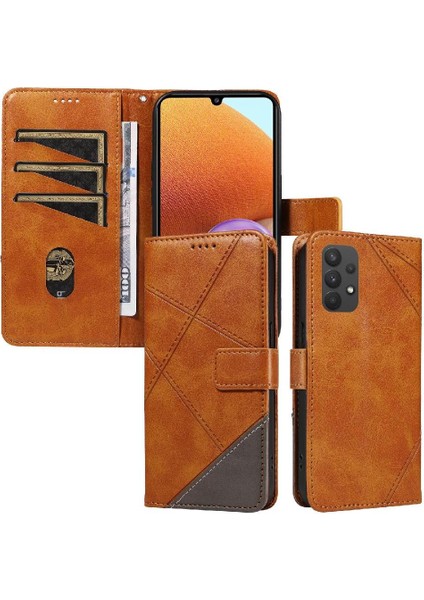 Samsung Galaxy A32 5g Deri Telefon Koruma Çantası ile Flip Case ve (Yurt Dışından)