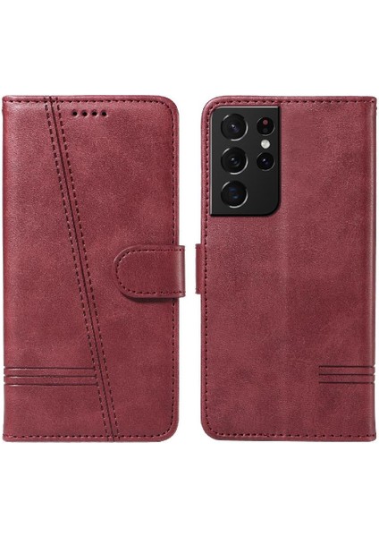 Kredi Kartı Yuvası Cüzdan Telefon ile Samsung Galaxy S21 Ultra Için Filp Durumda (Yurt Dışından) fiyatları