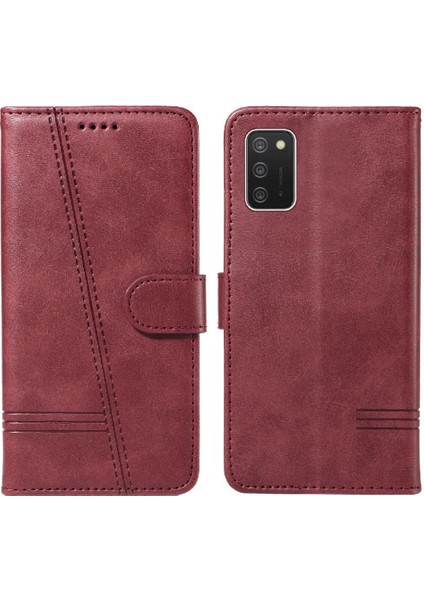 Samsung Galaxy A03S Için Filp Durumda Kredi Pu ile Ayrılabilir Siyah Bilezik (Yurt Dışından)