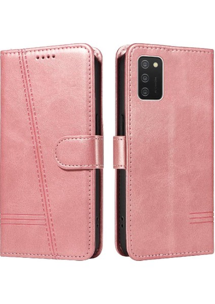 Samsung Galaxy A03S Için Filp Durumda Kredi Pu ile Ayrılabilir Siyah Bilezik (Yurt Dışından)