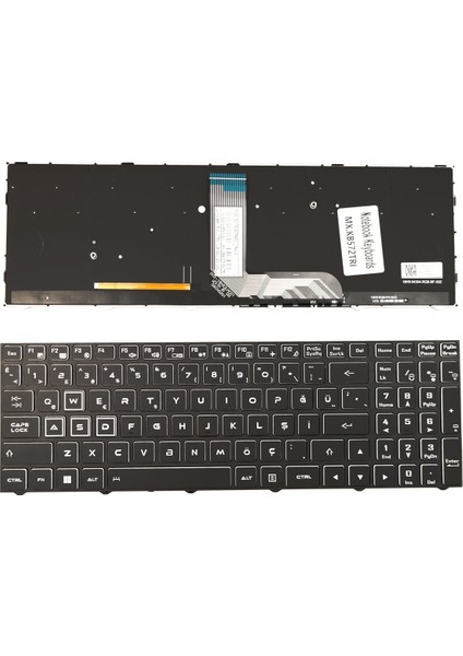 Technopc 6-23-RN15Z-013 NKN957TD0009 Notebook Klavye Işıklı