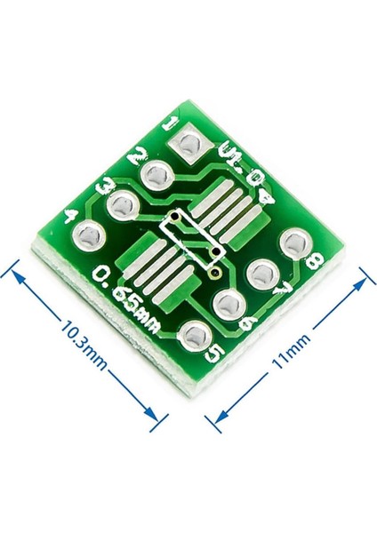 Ssop8 Sop8 Dıp8 Smd Çevirici Pcb Sop8 Ssop8 Tssop8 Ssop Tssop Msop Prototip Deney Kartı Fr4