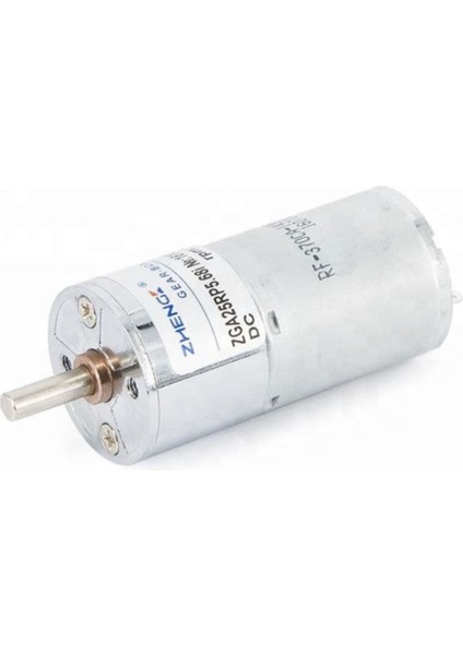 24V 440RPM ZGA25-370 Redüktörlü Dc Motor Metal Dişli Yüksek Tork Kuvvet 25MM Robot Oyuncak