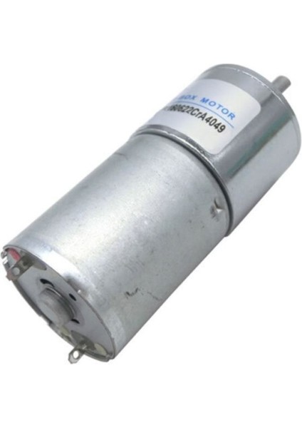 24V 440RPM ZGA25-370 Redüktörlü Dc Motor Metal Dişli Yüksek Tork Kuvvet 25MM Robot Oyuncak