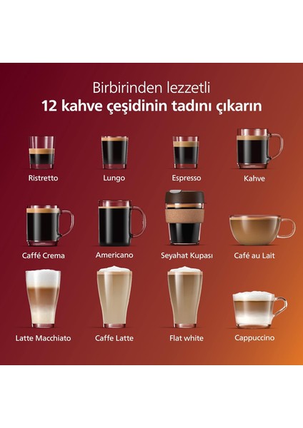 5400 Seri 12 Farklı Içecek Premium Tam Otomatik Espresso Makinesi Krom, Şık Tasarım, Luciole Lambader Hediye