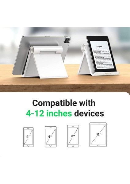 Ugreen 50748 Ayarlanabilir Tablet Standı Katlanır Masa Telefon Standı iPad Pro 11 ile Uyumlu Taşınabilir Telefon Tutucu iPad Mini 6 Air iPhone 13 Pro Max Galaxy S21 - Beyaz (Yurt Dışından) modelleri