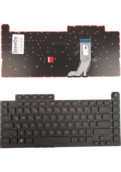 Asus G531GT G531GW Rog Strix Notebook Klavye Işıklı