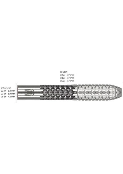 Stephen Bunting G5 % 90 Tungsten Sp Çelik Uçlu Dart Oku