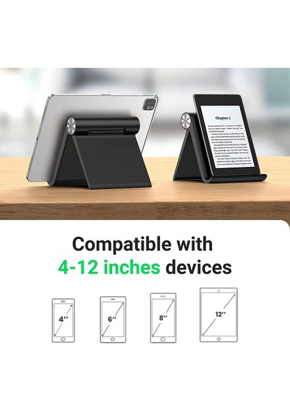 Ugreen 50748 Ayarlanabilir Tablet Standı Katlanır Masa Telefon Standı iPad Pro 11 ile Uyumlu Taşınabilir Telefon Tutucu iPad Mini 6 Air iPhone 13 Pro Max Galaxy S21 - Siyah (Yurt Dışından) modelleri