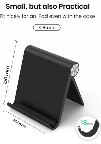 Ugreen 50748 Ayarlanabilir Tablet Standı Katlanır Masa Telefon Standı iPad Pro 11 ile Uyumlu Taşınabilir Telefon Tutucu iPad Mini 6 Air iPhone 13 Pro Max Galaxy S21 - Siyah (Yurt Dışından) fırsatları