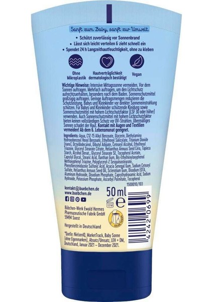 Bebek ve Çocuk Spf 50+ Güneş Kremi 50 Ml