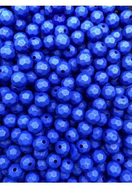 100GR Opak Petek Model Saks / Koyu Mavi Renk 10MM Akrilik Boncuk ,çanta Yapım Boncuğu (~200 Adet) fırsatları