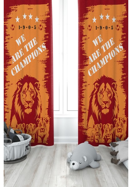 Bertille Home Çocuk ve Bebek Odası Taraftar Futbol Serisi Fon Perde Tek Kanat (Child Room Curtain)