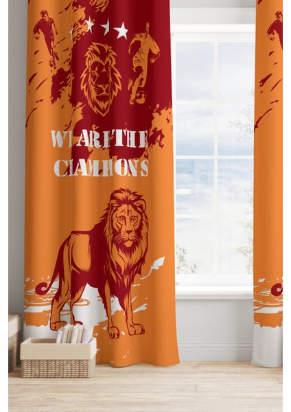 Bertille Home Çocuk ve Bebek Odası Taraftar Futbol Serisi Fon Perde Tek Kanat (Child Room Curtain)