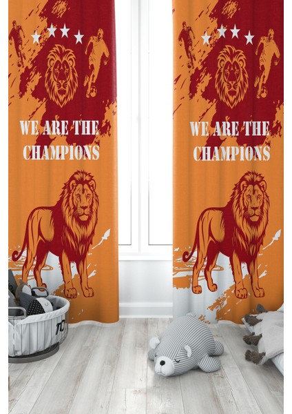 Bertille Home Çocuk ve Bebek Odası Taraftar Futbol Serisi Fon Perde Tek Kanat (Child Room Curtain)