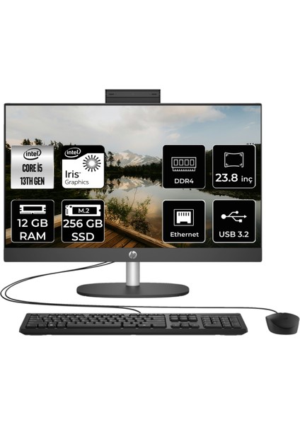 Proone 240 G10 Intel Core I5 1335U 12GB 256GB SSD 23.8" Fhd Fdos All In One Bilgisayar 8T2W5ESP306