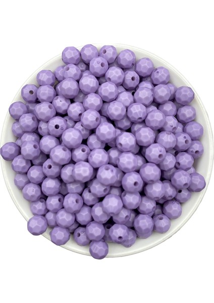100GR Opak Petek Model Lila / Mori Renk 10MM Akrilik Boncuk ,çanta Yapım Boncuğu (~200 Adet) fırsatları