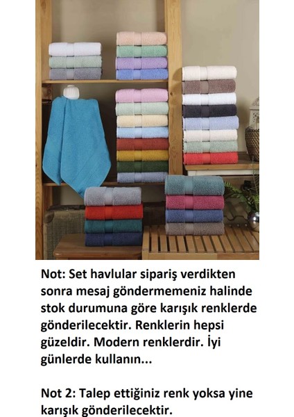 6 Lı Set Hobby Colorful El-Yüz Havlusu (50 x 100 cm )-Karışık Renkli