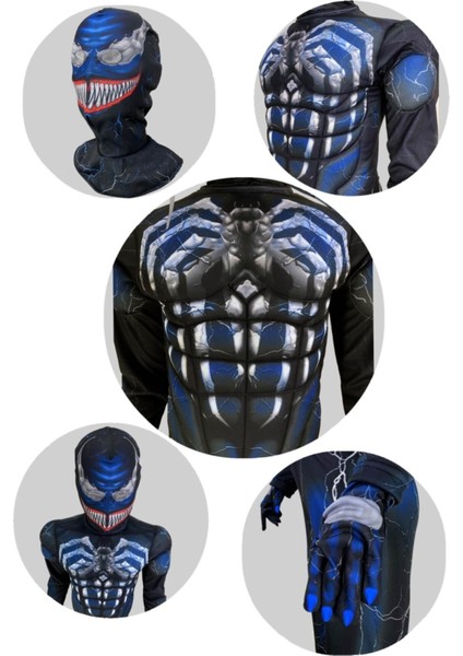 Herkese Kostüm Siyah Venom Kostümü - Venom Costume Polyester