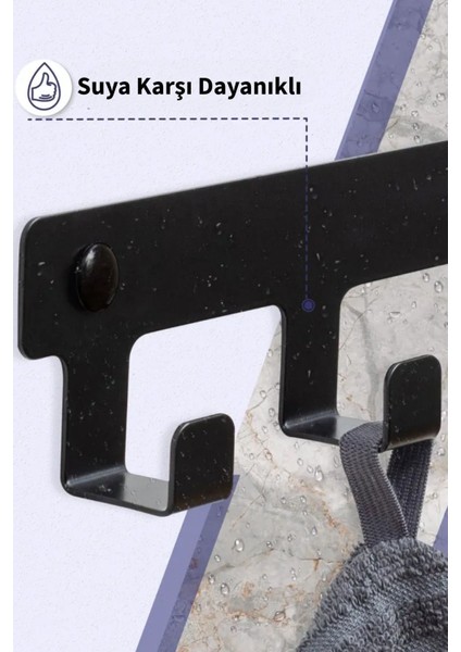 Demir Banyo Askısı - Duvara Monte Havlu ve Elbise Askısı 6 Kancalı indirimleri