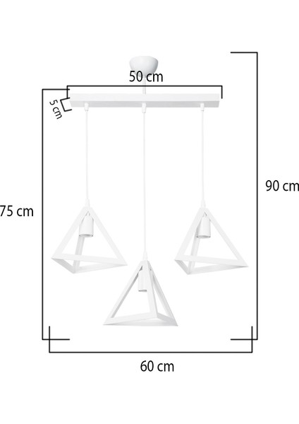 Beyaz 3'lü Sarkıt Avize, Modern ve Şık Dekorasyon Boşluklarınızı Aydınlatır modelleri