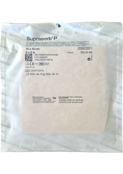 Suprasorb P 15 x 15 - 1 Adet - Poliüretan Köpük Örtüsü