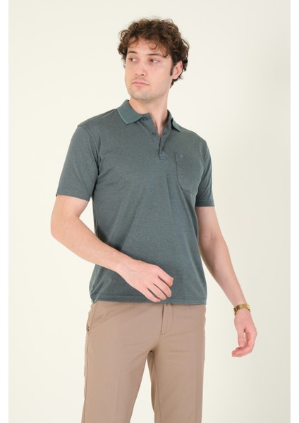 Erkek Polo Yaka Cepli T-Shirt Yeşil fiyatları