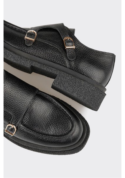 Siyah Deri Kadın Günlük Ayakkabı indirimleri