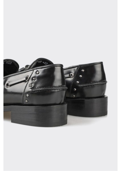 Siyah Deri Kadın Günlük Ayakkabı indirimleri